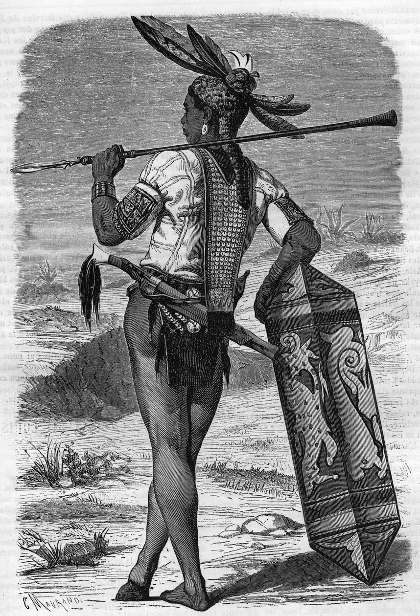 An Indigenous Dayak resident of Sarawak, Malaysia in the 19th century in the 