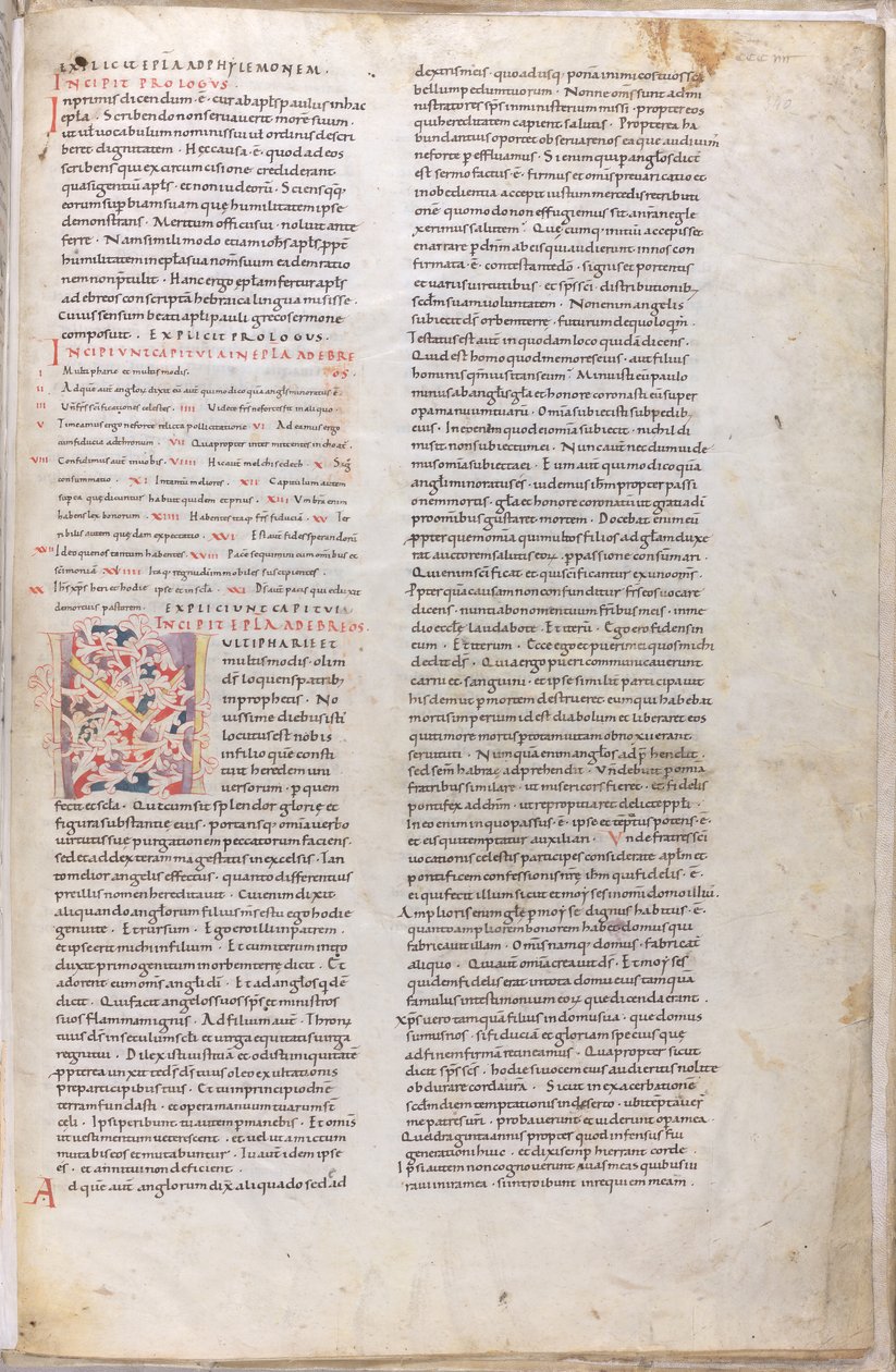 An Illuminated Page from the 11th Century Bible by Unknown artist