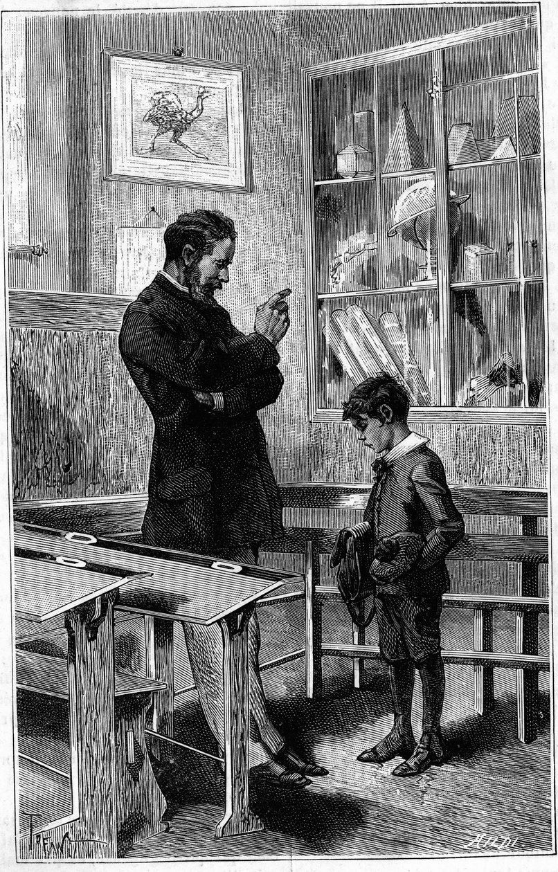 Andre Gaudry Reprimanded by His Teacher by Unknown artist