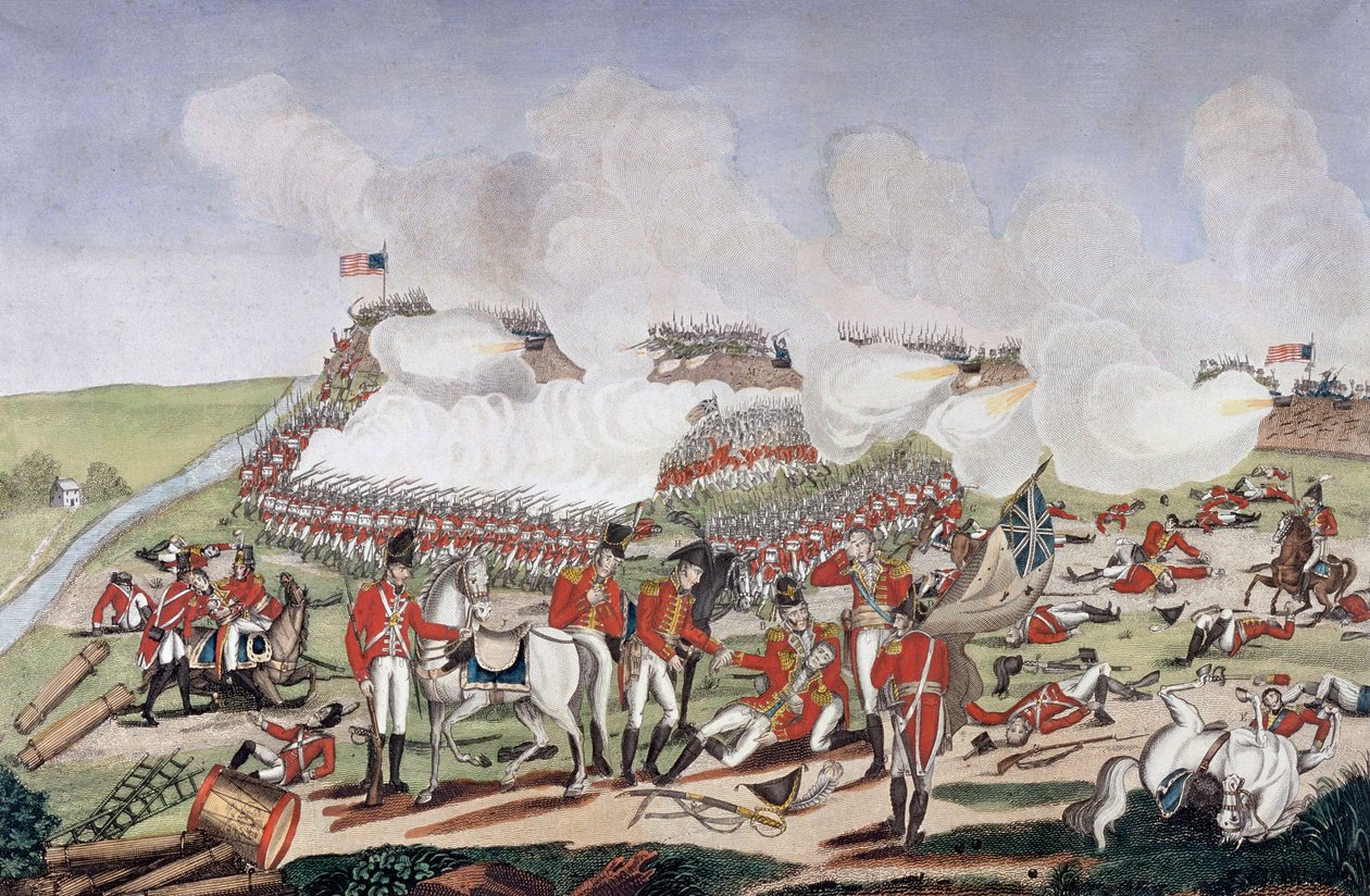 Anglo American War of 1812: Death of General Edward Pakenham by Unknown artist
