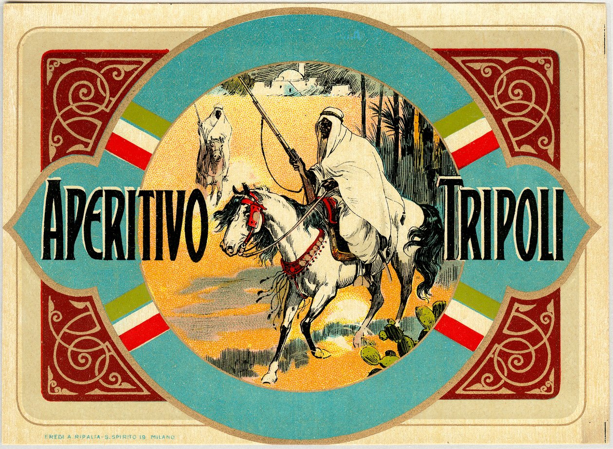 Aperitivo Tripoli alcohol advertisement by Unknown artist