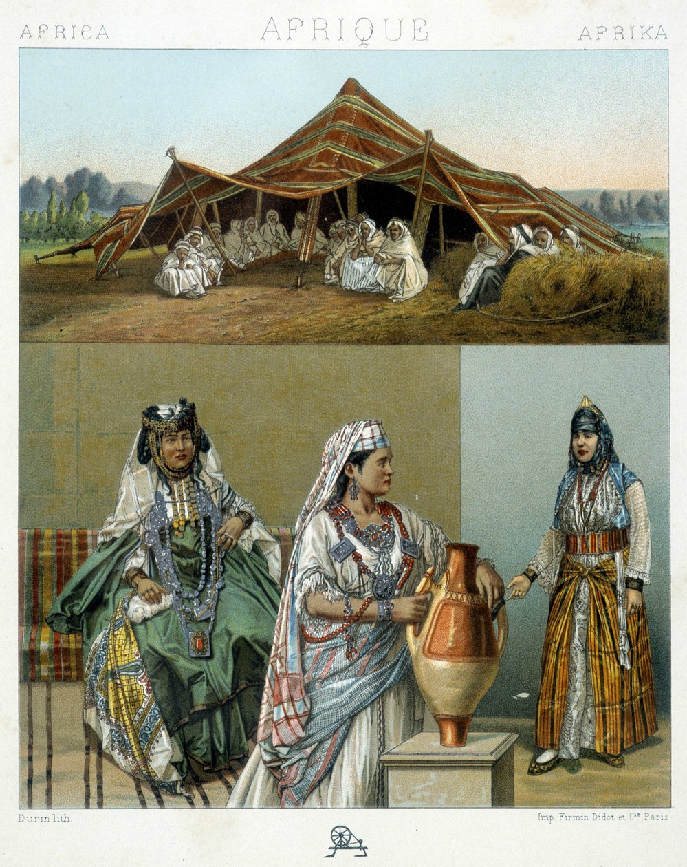 Arab Tent, Algerian Female Costumes - in 