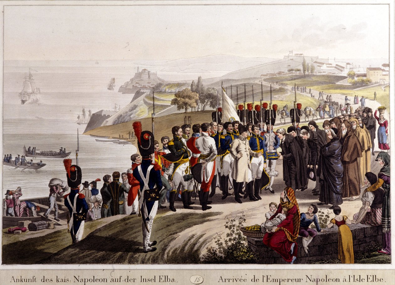 Arrival of Napoleon to Elba Island by Unknown artist