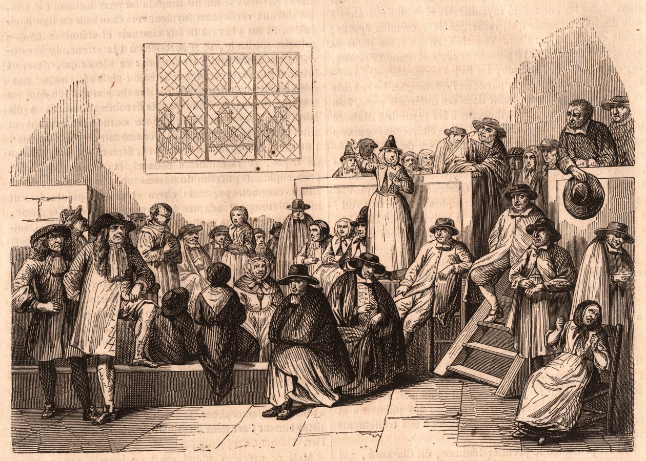 Assembly of Quakers in the 18th century in London, United Kingdom by Unknown