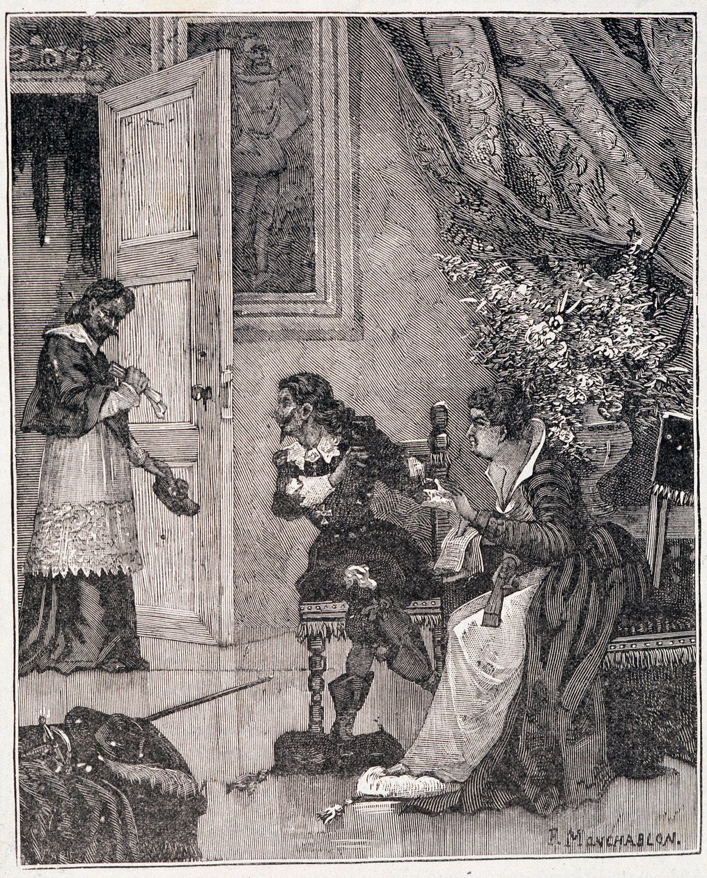 At the time when Marie de Medicis was pleading her cause, the cardinal entered (Journee des dupes), an illustration in 