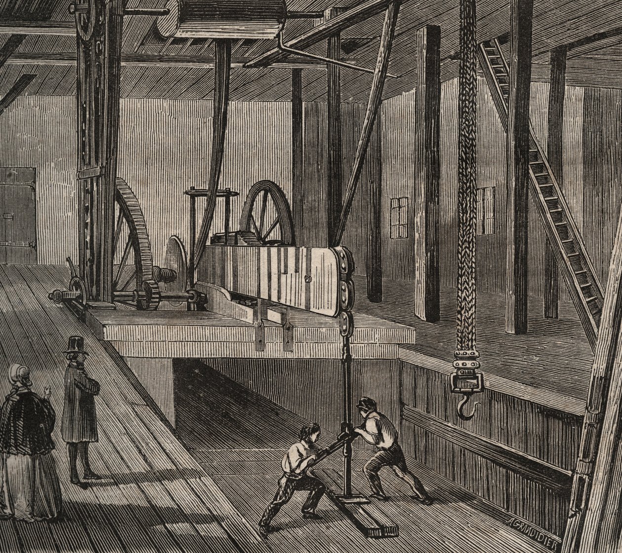 Drilling of the Artesian Well of Passy by Unknown artist