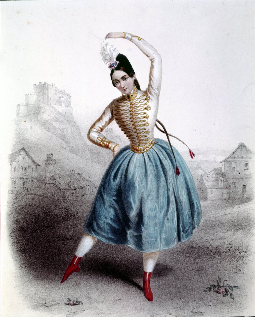 Austrian dancer Fanny Elssler (1810-1884) in the ballet 