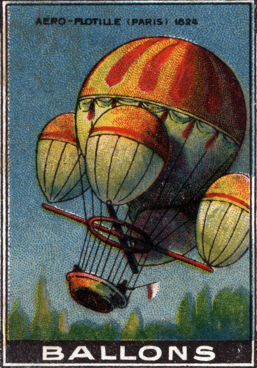 Balloons of the Aero Flotille de Paris by Unknown Artist