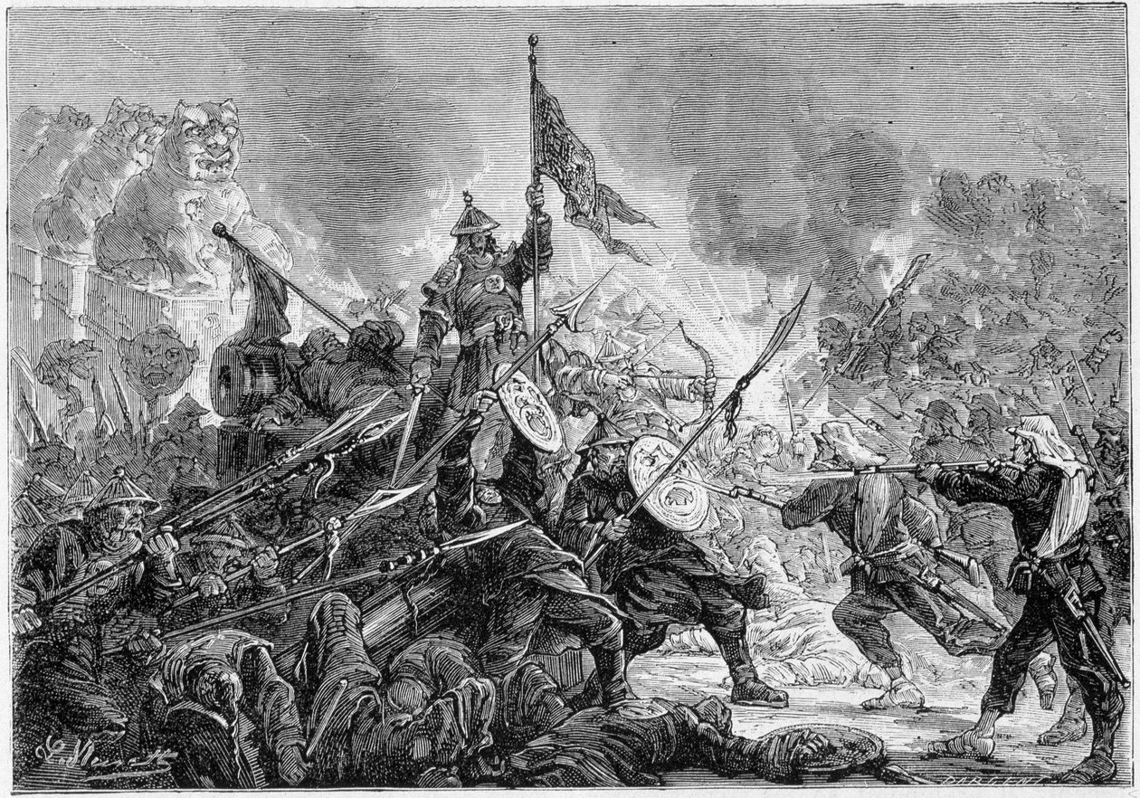 Battle of Palikao: defeat of the Manchu army before the Franco-British Expeditionary Force, 21/09/1860 by Unknown artist