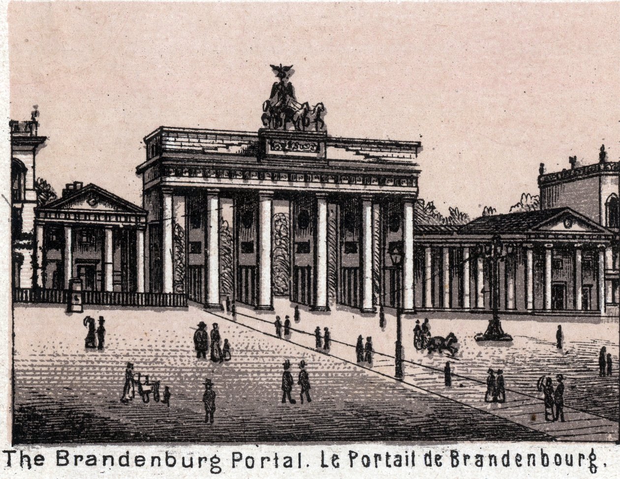 Berlin, Germany: view of the Brandenburg Portal. The world illustrates 168 views. Undated (end 19th century) by Unknown artist