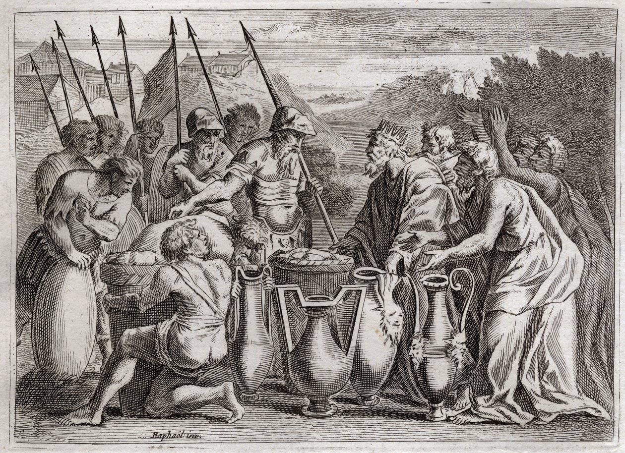 Bible of Royaumont, Old Testament: Abraham saves Loth by Unknown artist
