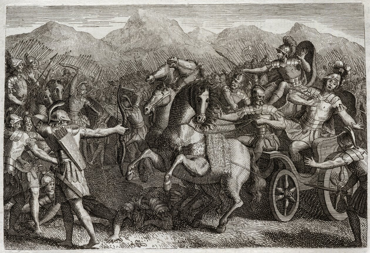 Bible of Royaumont, Old Testament: Death of Ahab by Unknown artist