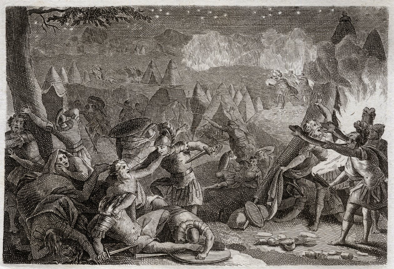 Bible of Royaumont, Old Testament: Defeat of the Midianites by Unknown artist