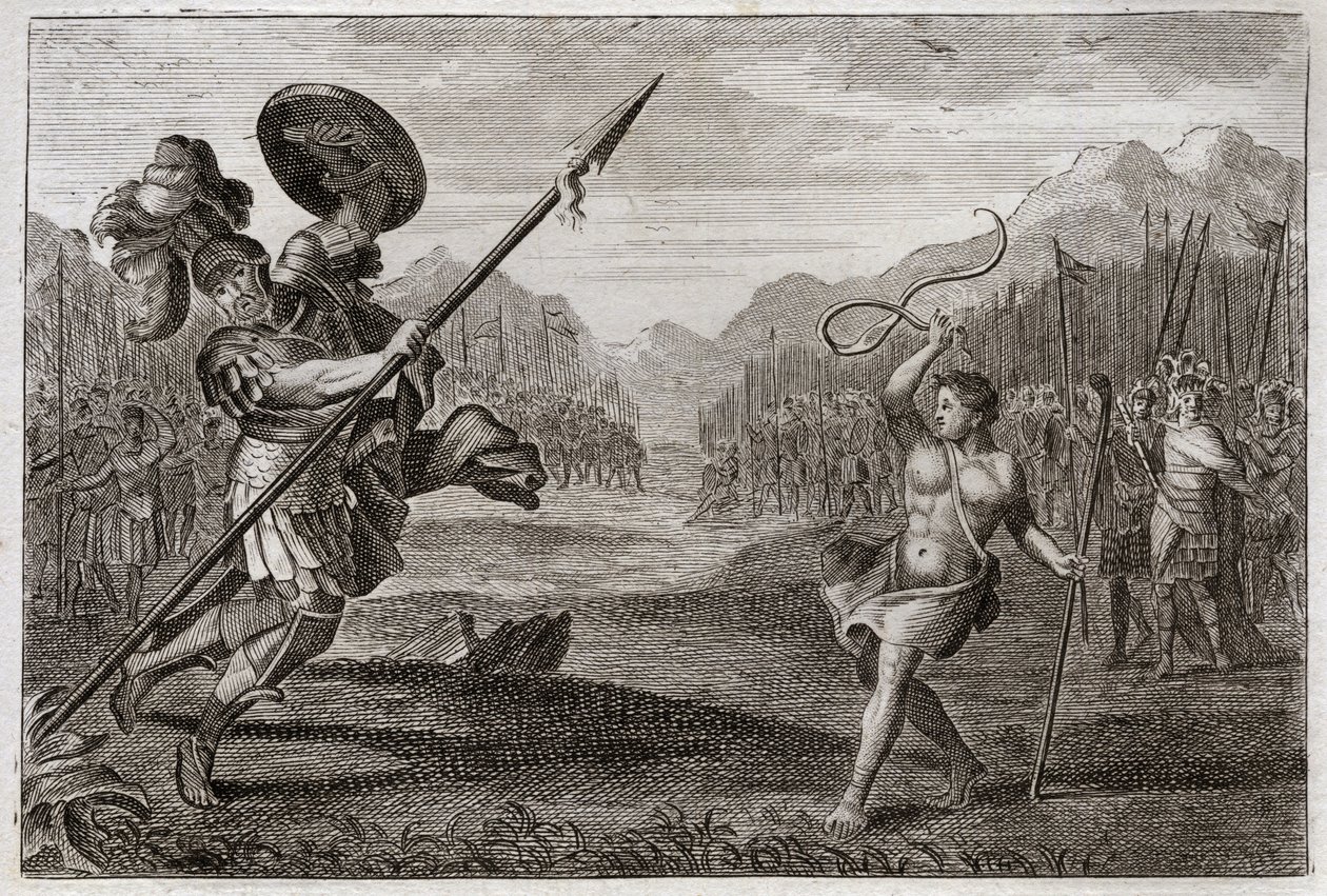 Bible of Royaumont, Old Testament: Giant Goliath by Unknown artist