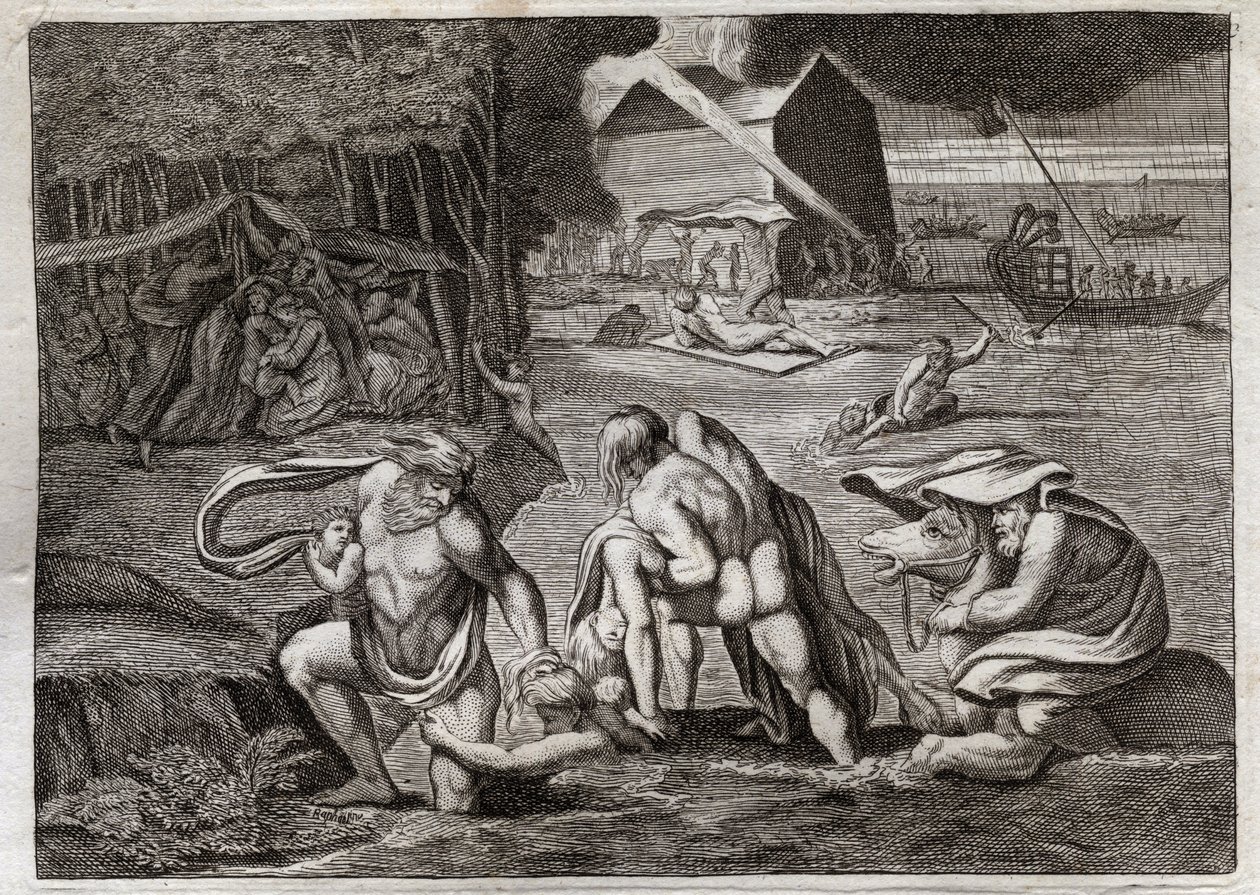 Bible of Royaumont, Old Testament: The Deluge by Unknown artist