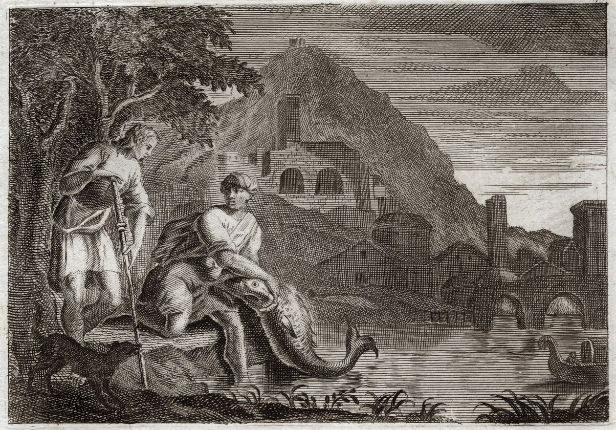 The Angel Guides Tobit by Unknown artist