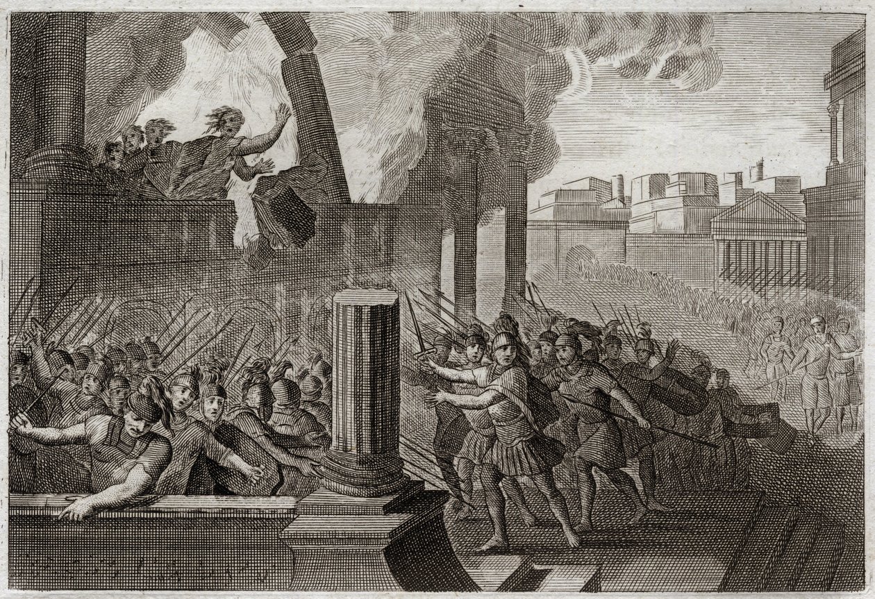 Bible of Royaumont, Old Testament: Zimri Burns by Unknown artist