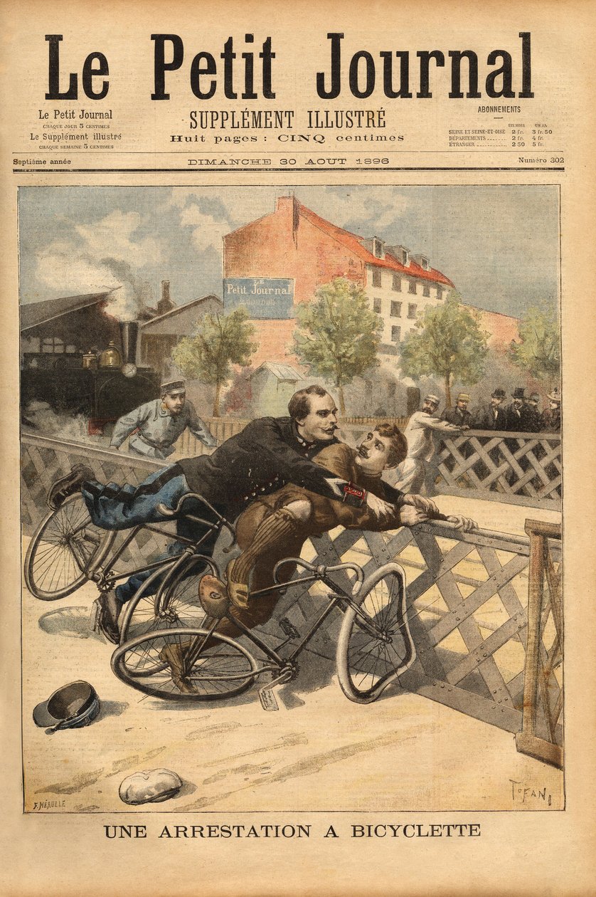 Bicycle arrest near Champigny by Unknown artist