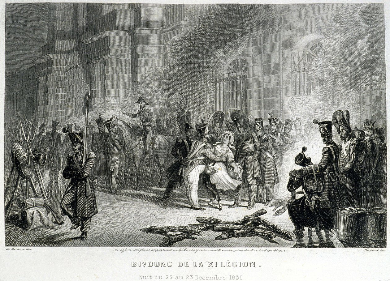 Bivouac of the XI Legion - Night from 22 to 23 December 1830 by Unknown artist
