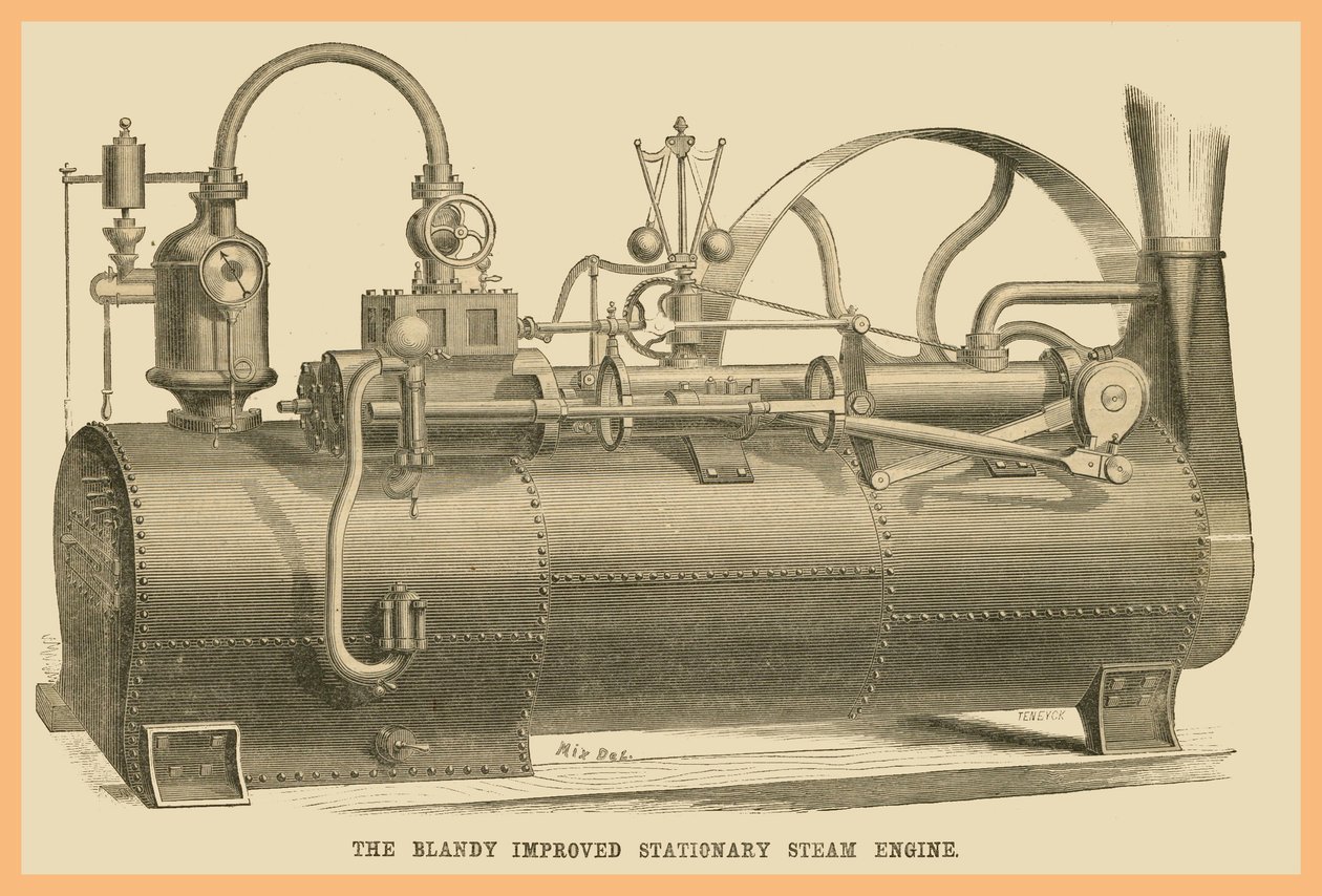 Blandy Improved Stationary Steam Engine by Unknown Artist