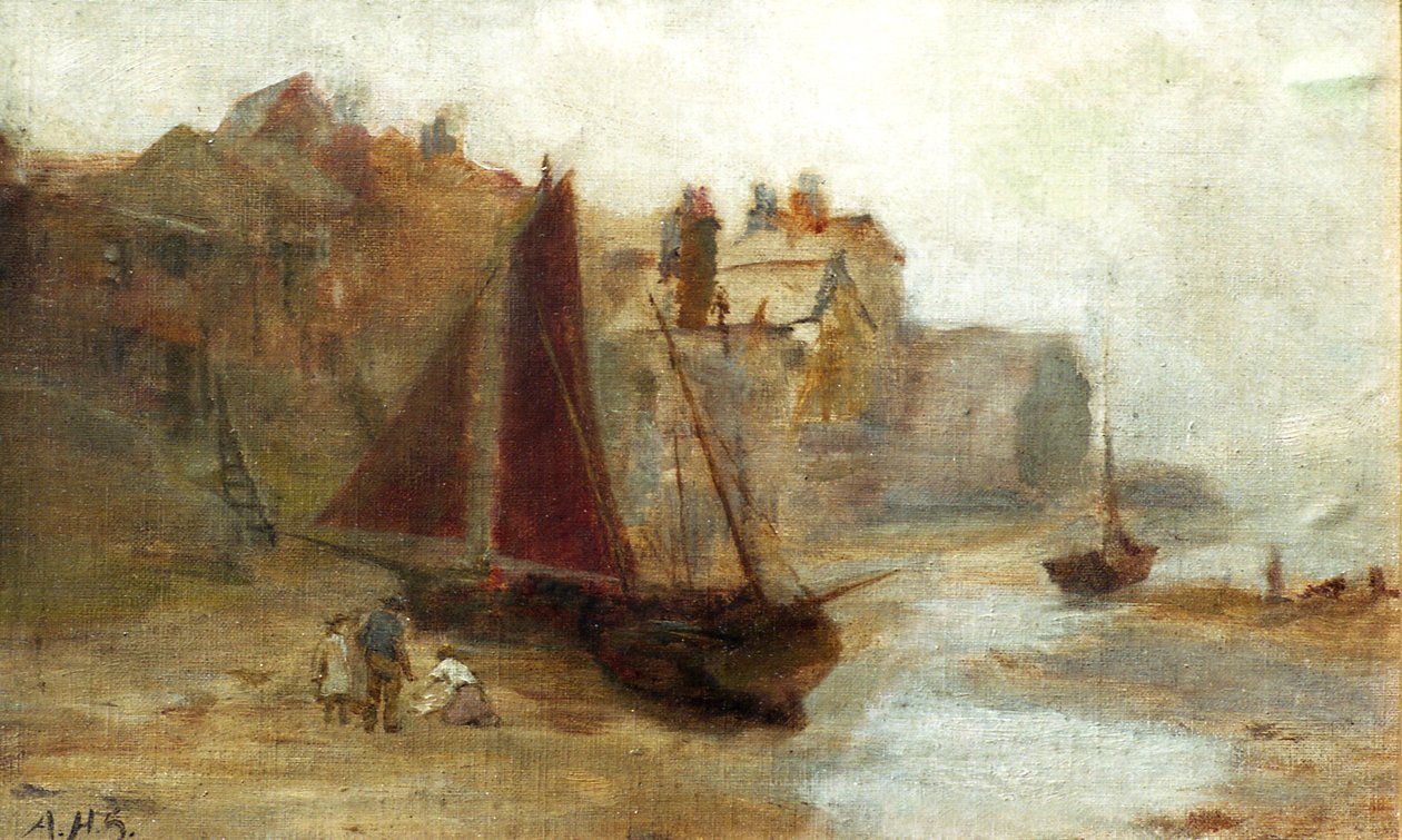 Boat on the Beach by Unknown artist