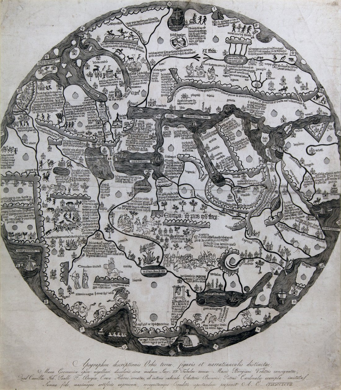 Borgia World Map by Unknown Artist