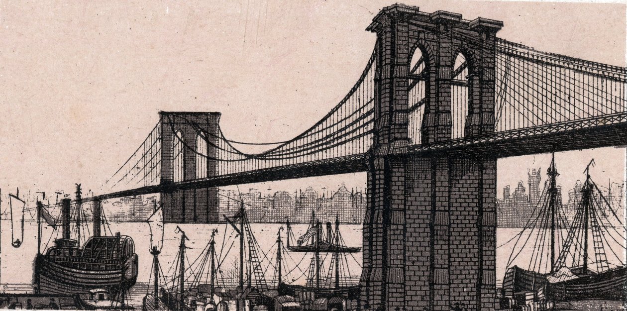 Brooklyn Bridge in New York, USA in 
