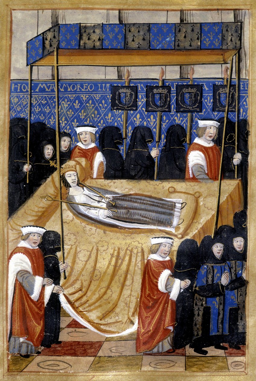 Burial of Anne de Bretagne (1514) - Miniature by Unknown artist