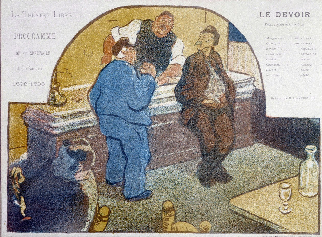 Café de Paris: zinc - drawing, late 19th century by Unknown artist