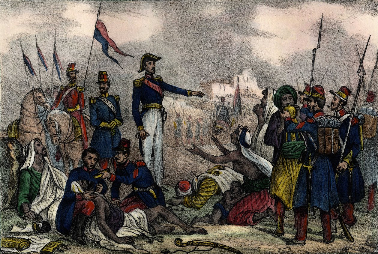 Camp of Arab prisoners of the French army of Africa, Algeria by Unknown artist