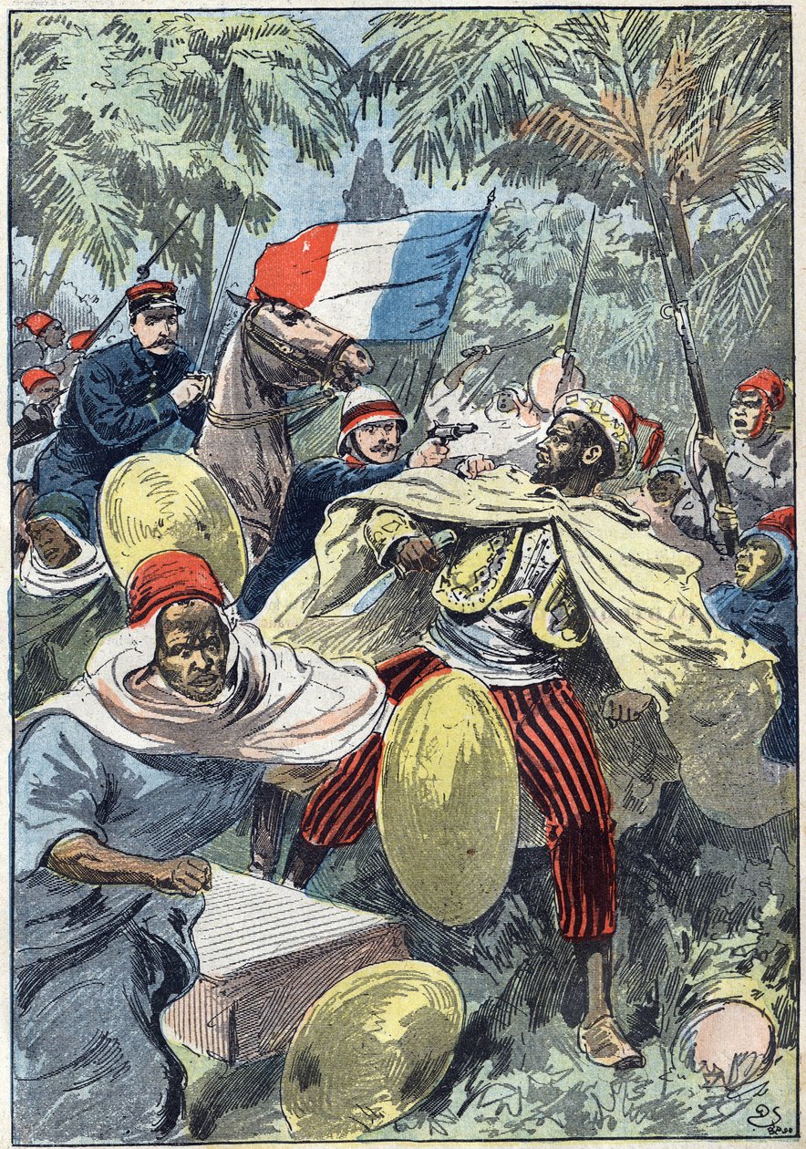Capture of Samory Toure (circa 1830-1900), Sudanese leader and opponent of French colonization in Africa, by Captain Gouraud and Lieutenant Jacquin. Sudan by Unknown artist