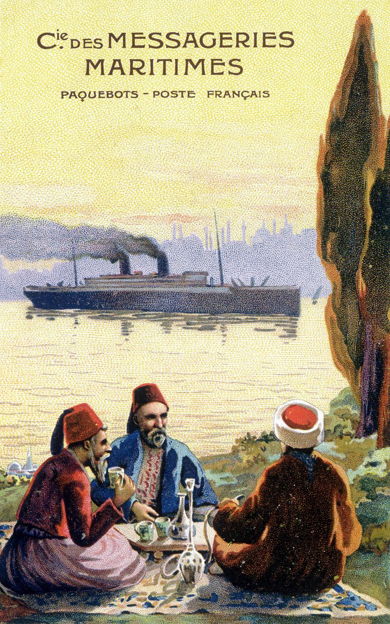 Cardboard of the French shipping company worldwide by Unknown artist