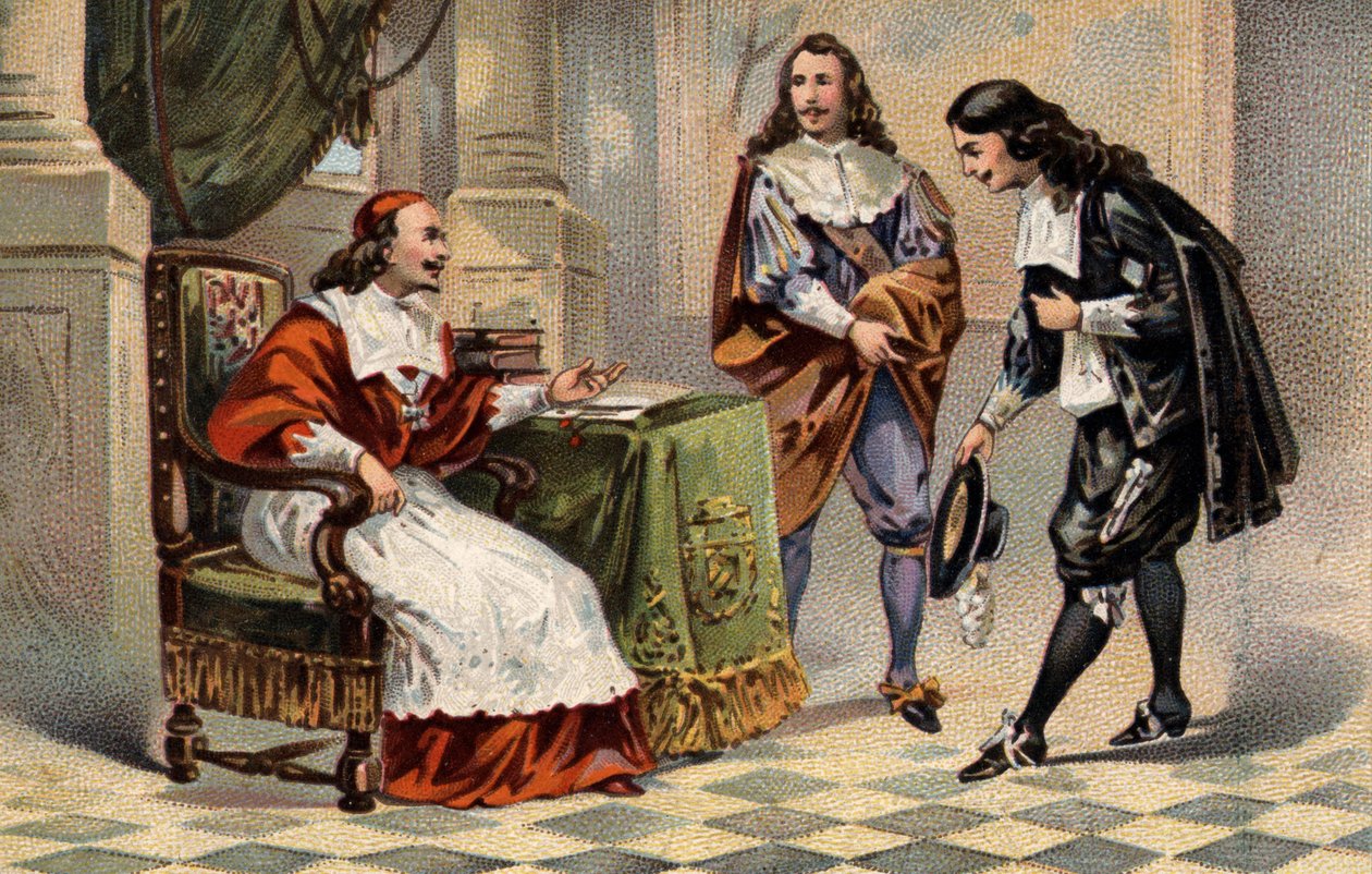 Cardinal Jules Mazarin (Giulio Raimondo Mazzarino or Mazarino) (1602-1661) received John the Baptist Colbert (1619-1683) by Unknown artist