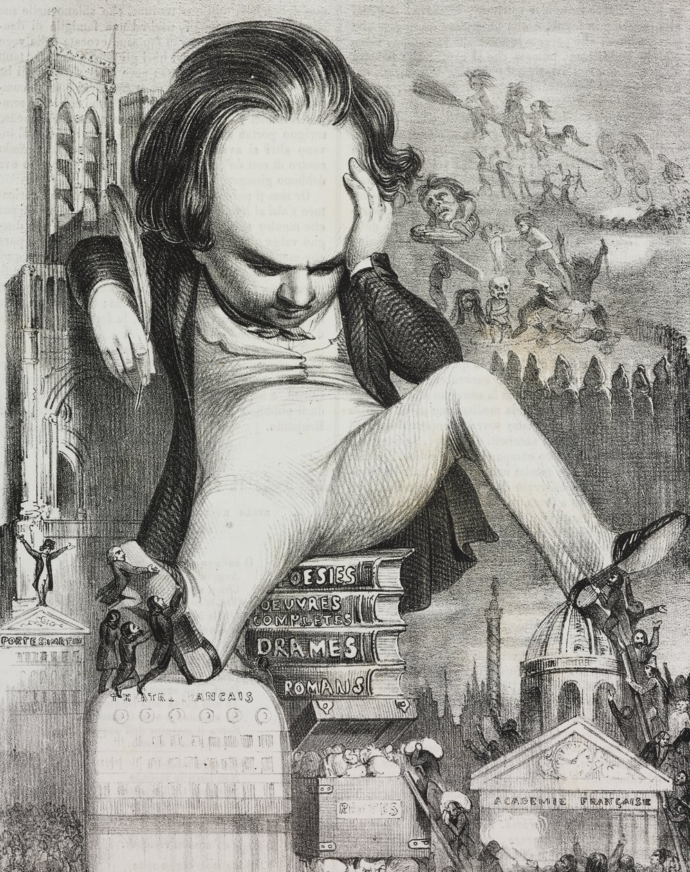 Caricature of Victor Hugo (1802-1885) by Unknown artist
