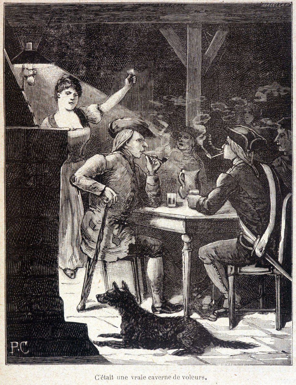 Cartridge in a tavern by Unknown artist