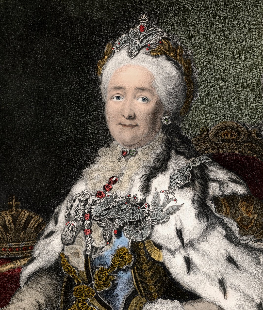 Portrait of Catherine II The Great (engraving) by Unknown artist