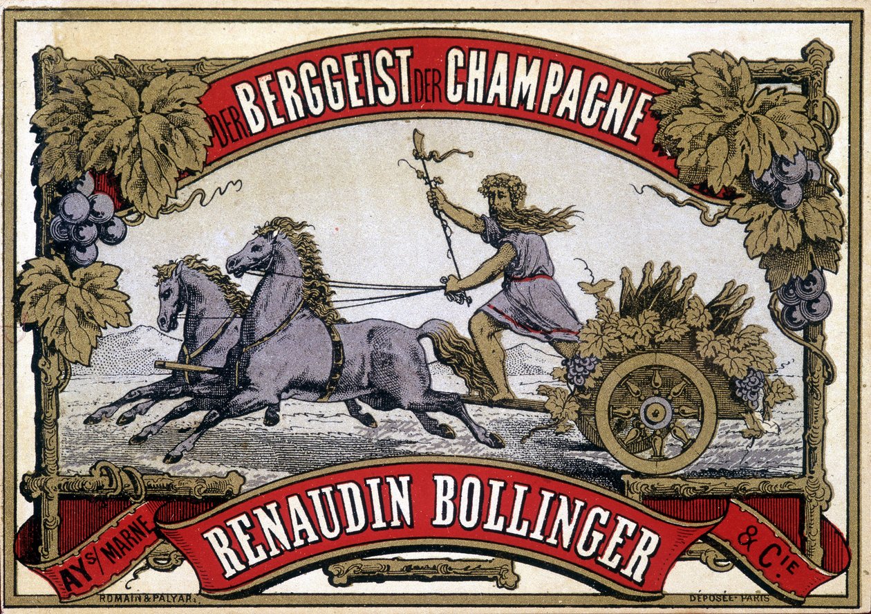 Champagne label “Renaudin Bollinger” by Unknown artist