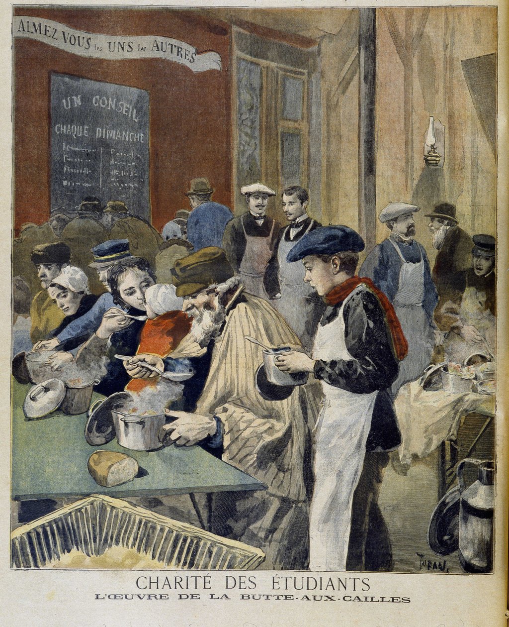 Charity of students, the work of the Butte aux Cailles - in 