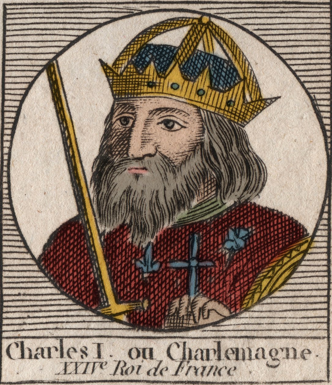 Charlemagne (Carolus Magnus, Charles the Great) (747-814), King of the Franks and Christian Emperor of the West (engraving from 