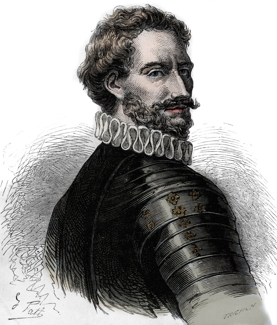 Charles III, Duke of Bourbon - Charles de Montpensier (1490-1527), Duke of Bourbon and Constable of France. Engraving of the 19th century by Unknown artist