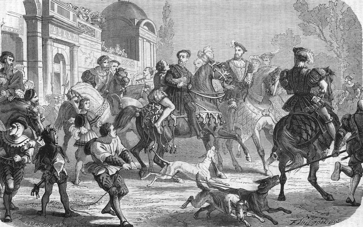 Charles V (1500-1558) at the court of Francis I (1494-1547) by Unknown artist