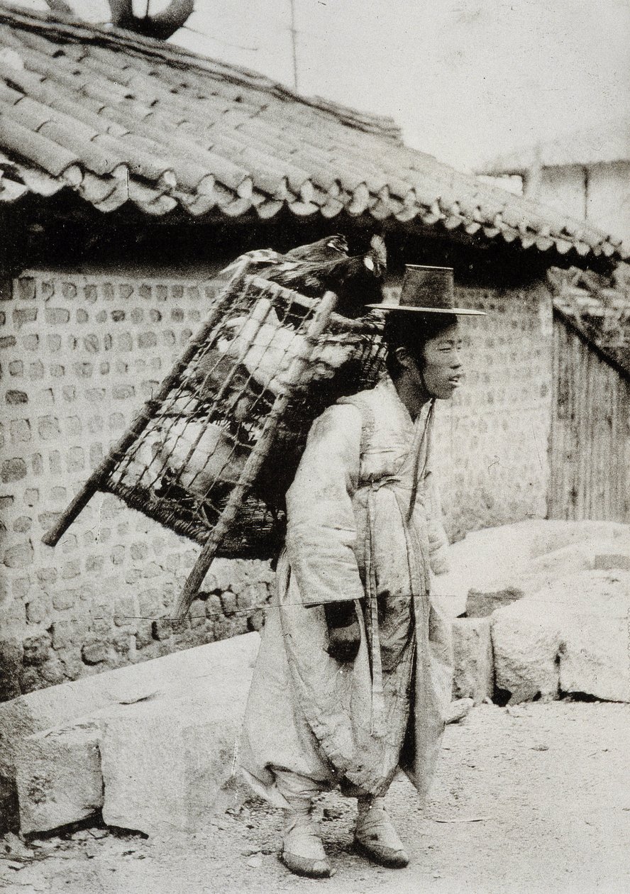 Chicken merchant, Korea, late 19th century by Unknown artist