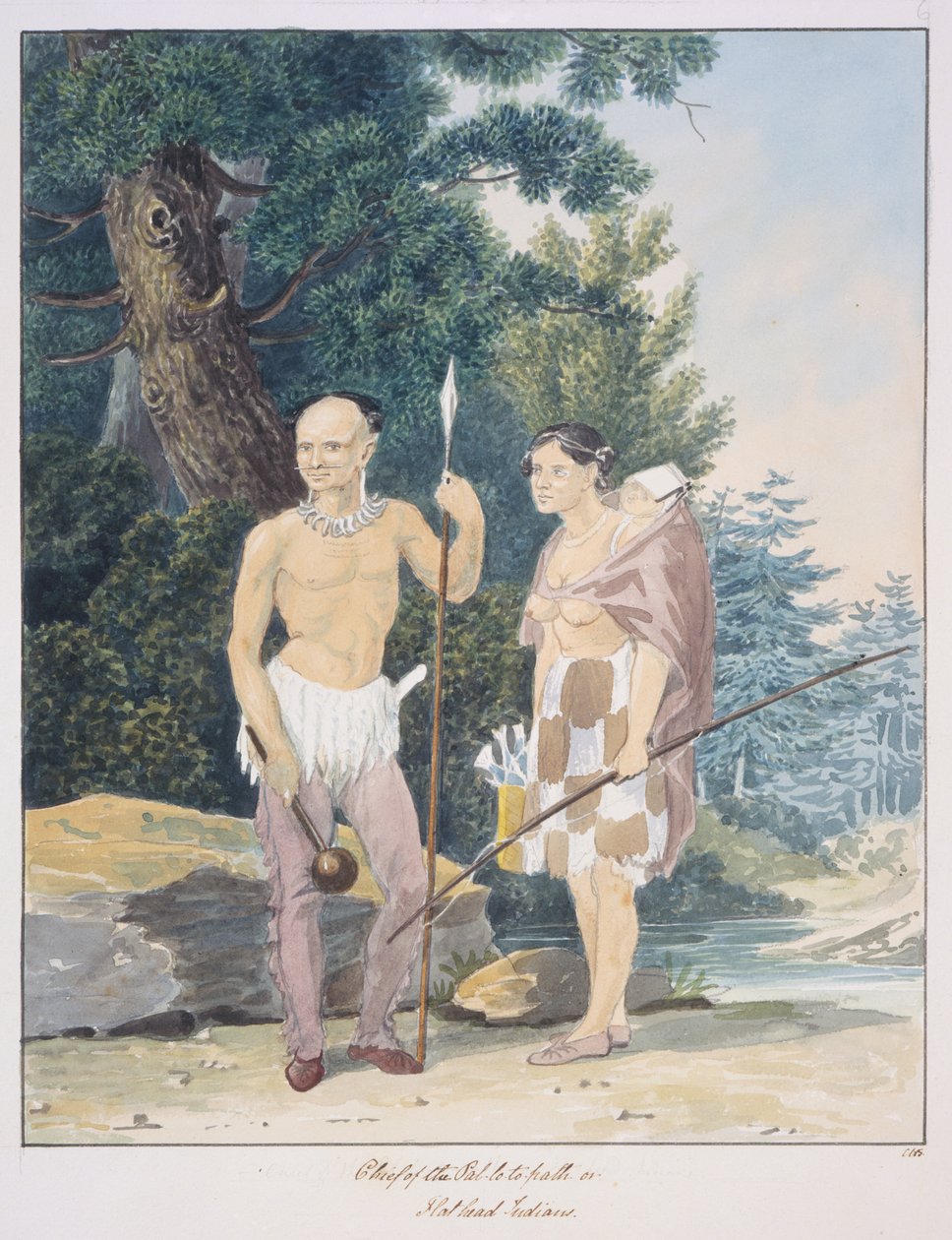 Chief of the Pal-lo-to-path or Flathead Indians, c.1843-50 by Unknown artist