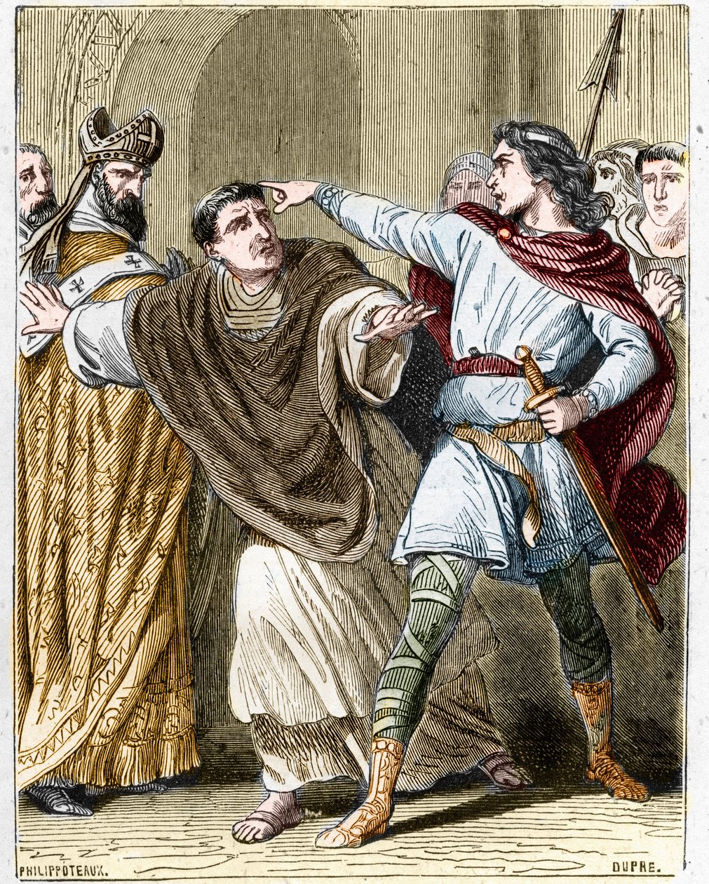Childeric II, King of the Franks from 670 to 673, had the Bishop Saint Leger (616-675) Locked in the Abbey of Luxeuil. by Unknown artist