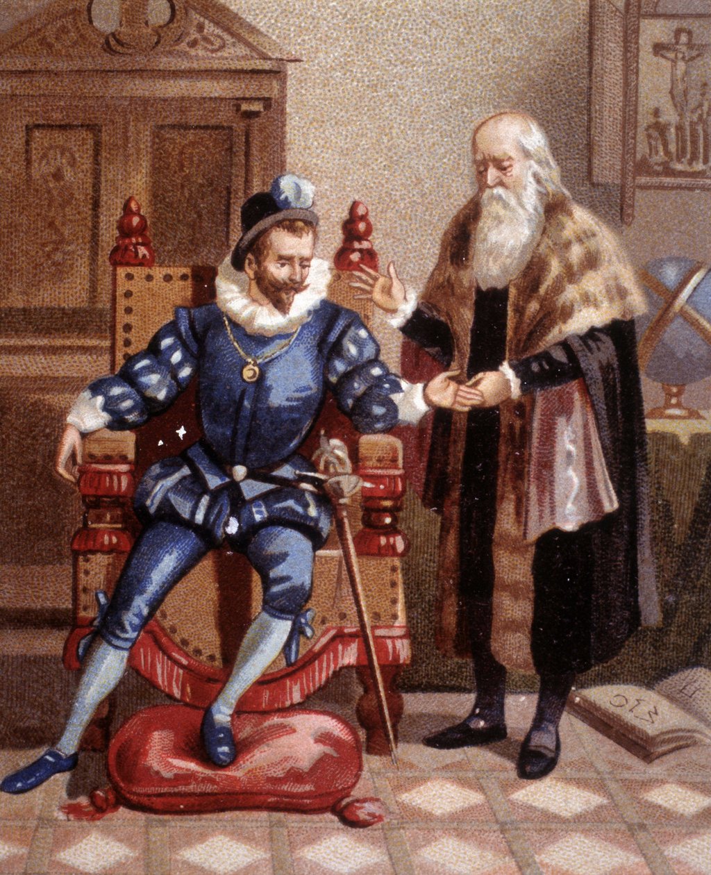 Chiromancian at the Cour des Valois by Unknown artist
