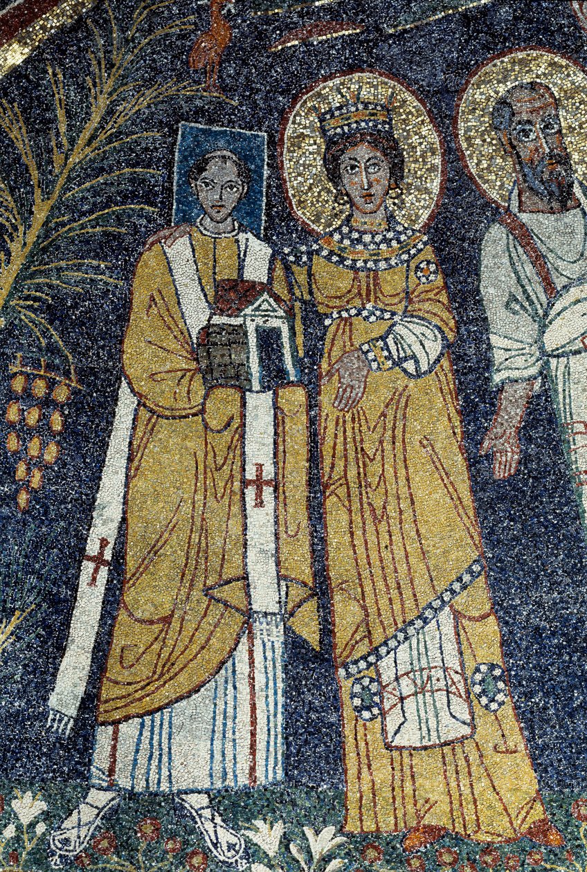 Christ among St Paul, St Cecilia, St Pascal, St Peter, St Valeriano and St Agata by Unknown artist