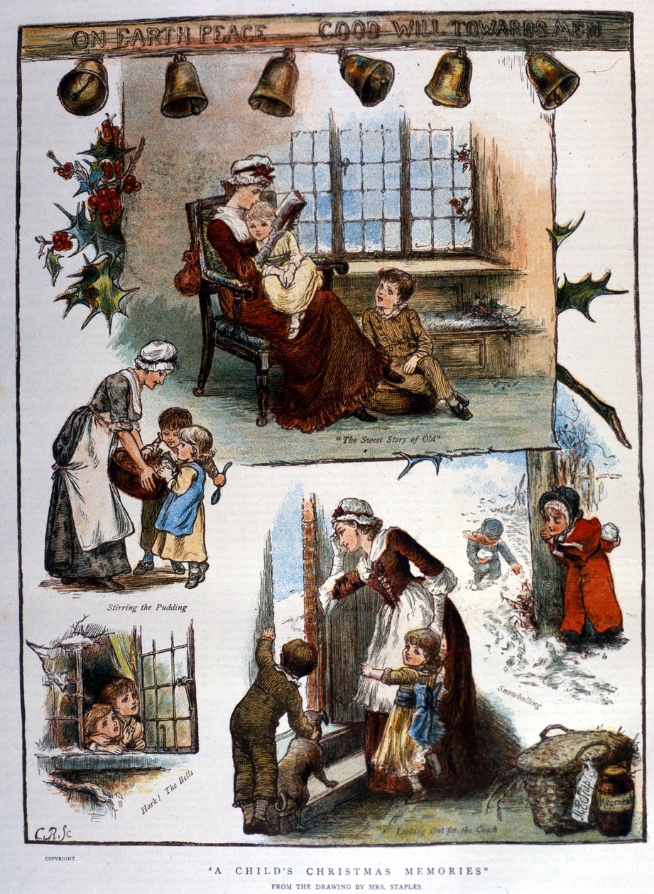 Christmas Memories, Engraving by Unknown artist