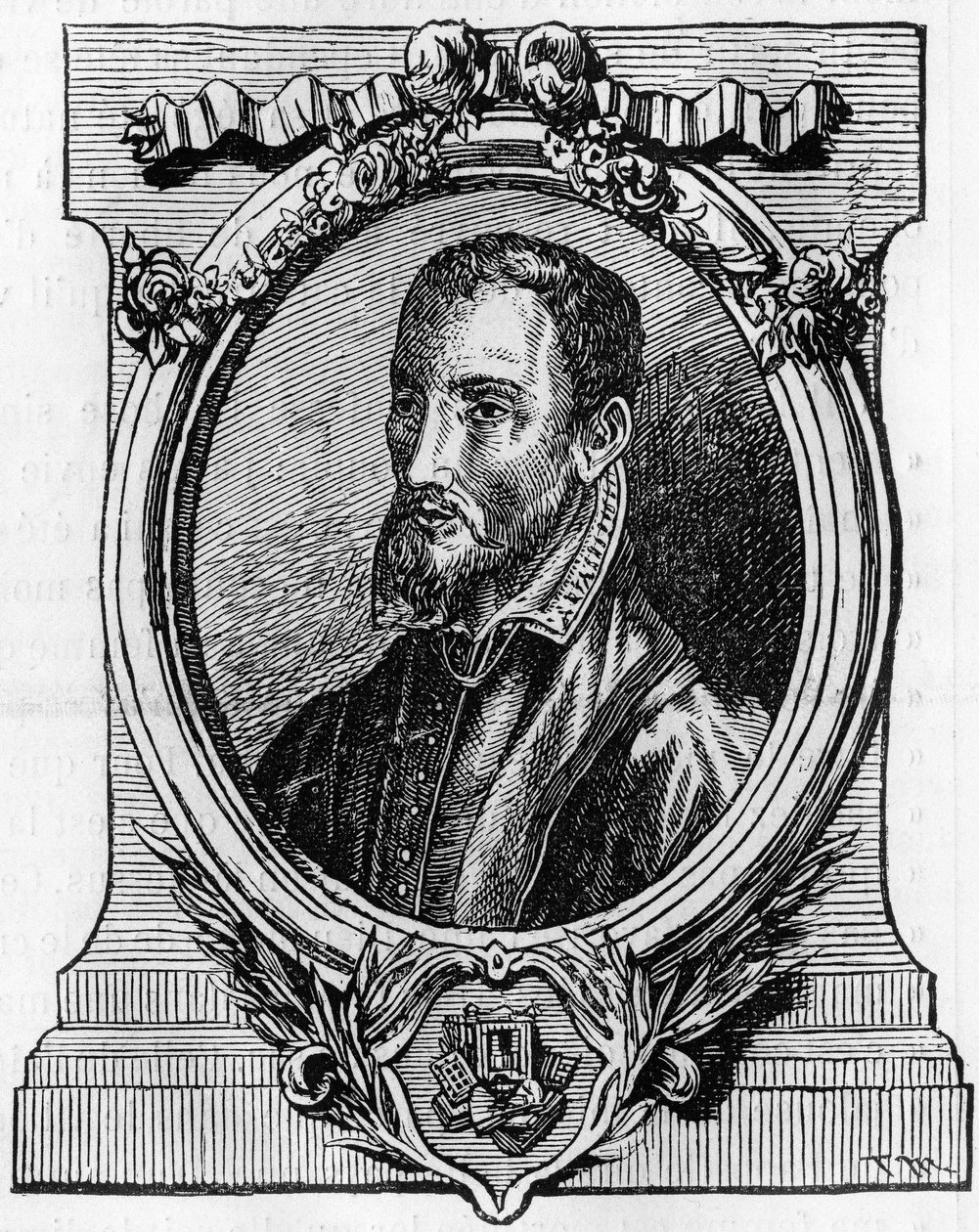 Christophe Plantin, Antwerp Printer of French Origin. 19th Century Engraving by Unknown artist
