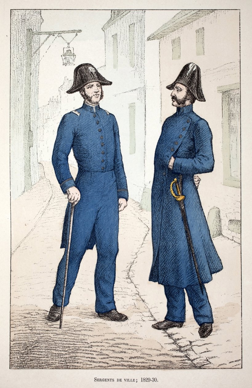 City Sergeants (1829-1830). Illustration from the book 