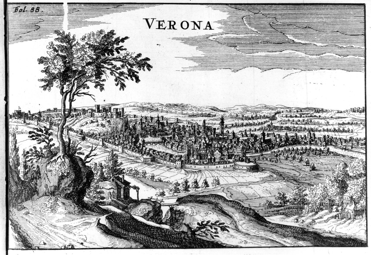 City Map of Verona 16th Century by Unknown artist